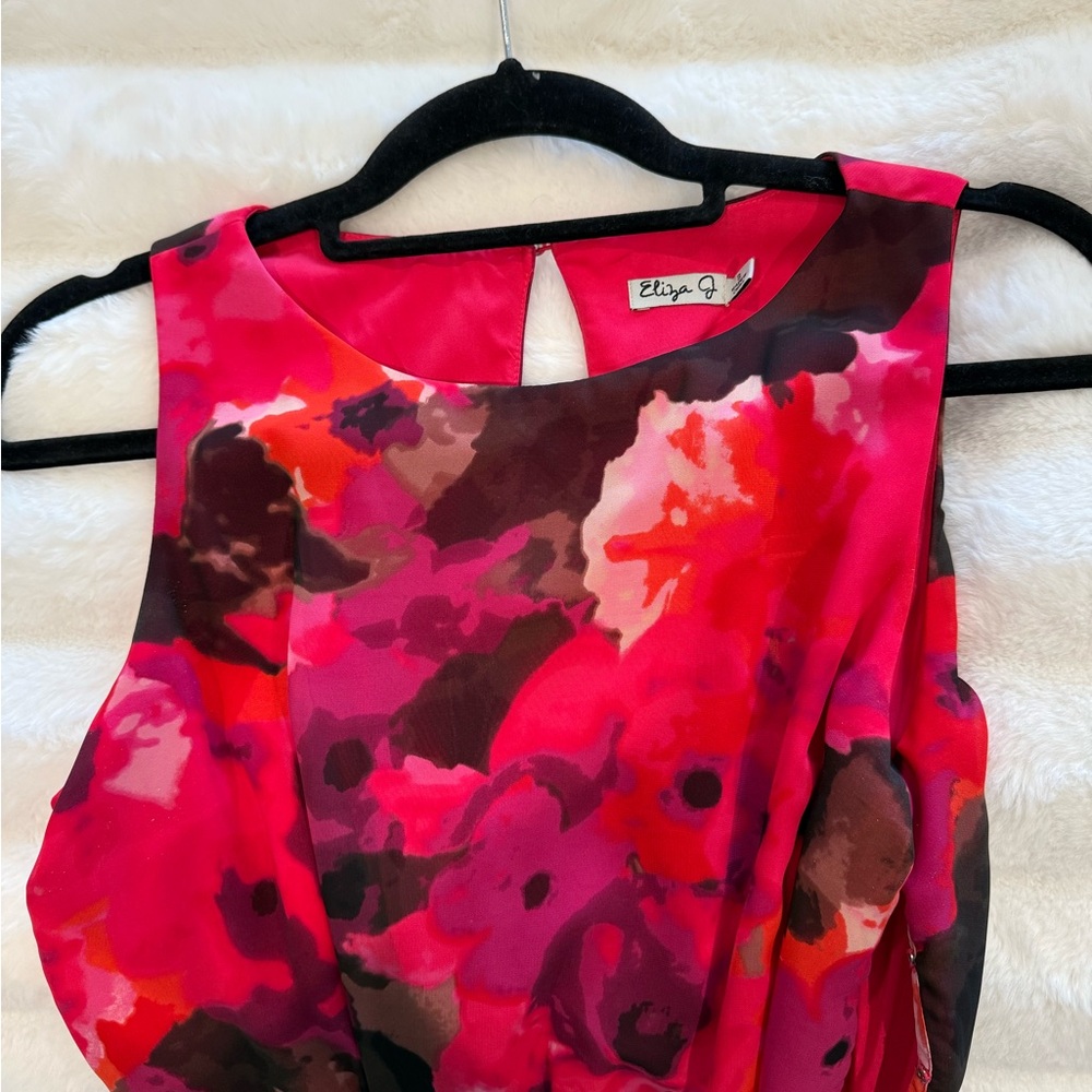 Eliza J Pink Floral High Low Dress